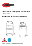 Instruções de usuário do aspirador profissional de pó e líquidos 